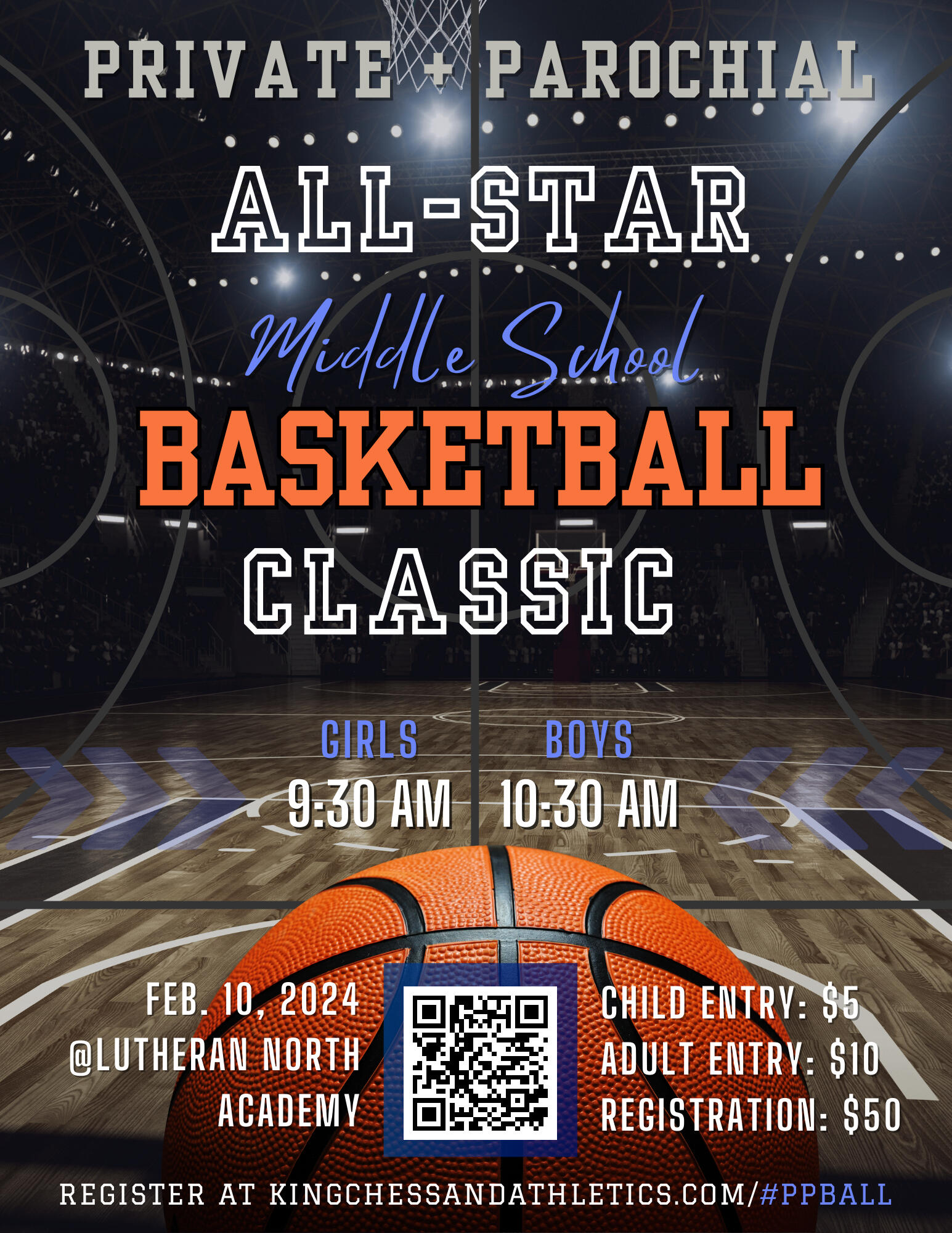 2024 Private + Parochial All-Star Middle School Basketball Classic!